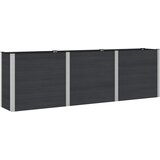 vidaXL Povišena gredica - Vrtna gredica Crna 300 x 50 x 91 cm WPC i aluminij - 300 x 50 x 91 cm Crna | shoptok.hr