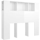 Maison Chic vzglavna omarica - nočna omarica - posteljna omarica visok sijaj bela 120x18,5x102,5 cm, (21710468) | Shoptok.si