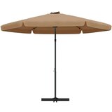  Vrtni suncobran s čeličnom šipkom 300 cm smeđe-sivi | shoptok.hr