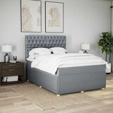  Krevet box spring s madracem svjetlosivi 140x200 cm od tkanine | shoptok.hr