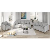 Ropez Svetlo siva sedežna garnitura iz šenilje 200 cm Freya – | Shoptok.si