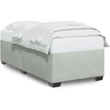 Furnova Posteljni okvir brez vzmetnice svetlo siv 100x200 cm žamet, (21936297) | Shoptok.si