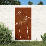  Vrtni zidni ukras 105 x 55 cm čelik COR-TEN s cvjetnim uzorkom | shoptok.hr