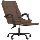  Masažni uredski naslonjač od tkanine smeđi - Smeđa 1 | shoptok.hr