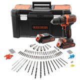 Black & Decker BLACKDECKER akumulatorski vrtalnik vijačnik 18V s priborom in kovčkom BCK186D2KA | Shoptok.si