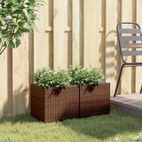  Vrtne sadilice 2 kom smeđa 36 x 30 x 32 cm od poliratana | shoptok.hr