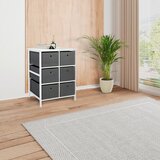 XXXL Regal Oliver, Bela, 6 Sivih Škatel | Shoptok.si