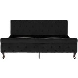  Posteljni okvir črn žamet 160x200 cm | Shoptok.si