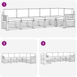  Set vanjskih sofa 6 pcs Bijela i krem 306 x 128,5 x 73 cm | Eponuda.ba