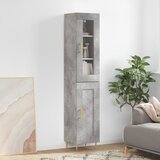 The Living Store Visoka omara betonsko siva 34,5x34x180 cm inženirski les - Visoka Omarica, (21429739) Cene