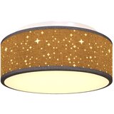 vidaXL Črna z zvezdnatim vzorcem Blago s kovinskim okvirjem Ø30 x 13.5 cm | Shoptok.si