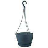 Mareš Viseća tegla za cvijeće Twister (Plastika, Antracit, Promjer: 26 cm) | shoptok.hr