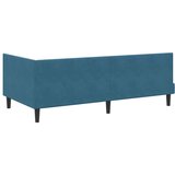 Kutni okvir kreveta s uzglavljem Plava 100 cm x 200 cm Baršun | shoptok.hr