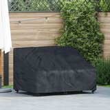 vidaXL Pokrivač za vrtnu klupu Crna 130 x 95 x 40 / 80 cm 420D tkanina | shoptok.hr