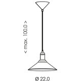 Brilagi Luster na sajli FORGE 1xE27/60W/230V Ø 22 cm crna | Eponuda.com