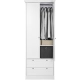 MID.YOU garderobna omara landwood, bela | Shoptok.si