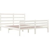  Posteljni okvir iz trdne borovine 140x190 cm bel, (20643420) | Shoptok.si