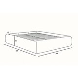 Bobochic Paris Temno modra oblazinjena zakonska postelja s prostorom za shranjevanje/brez vzglavja z letvenim dnom 180x200 cm Inera – | Shoptok.si