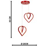 Squid Lighting Crvena metalna LED viseća svjetiljka ø 20 cm Sevinc – | shoptok.hr