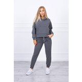 Kesi Insulated set with a sweatshirt tied with graphite at the bottom | Shoptok.si