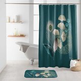 Douceur d intérieur Zavesa za tuš 180x200 cm Ginkoblue – Cene
