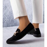 Gemre Black loafers with a golden ornament Fluet | Shoptok.si