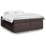 Krevet s oprugama i madracem tamnosmeđi 200x200 cm od tkanine | shoptok.hr