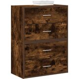 vidaXL Omarice z 2 predaloma 2 kosa dim. hrast 60x31x40 cm inž. les | Shoptok.si