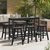 vidaXL Barske stolice 9 kom Crni HDPE | shoptok.hr