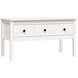 Maison Chic Klubska mizica - kavna mizica - Nizka mizica bela 102x49x55 trdna borovina, (21754875) | Shoptok.si