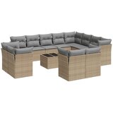Maison Chic Seti vrtnega pohištva - Vrtna garnitura - Vrtni pohištvo set 13-delna z blazinami bež poli ratan, (21811041) | Shoptok.si