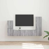  Komplet TV omaric 4 pcs Siva Sonoma Konstruiran les - - Siva - 67.7 - 30 x 31 x 100 cm - 2025-vidaXL-Uvoz_2 | Shoptok.si