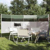 vidaXL Vetrobran za kampiranje zelen 366x152x152 cm vodoodporen | Shoptok.si