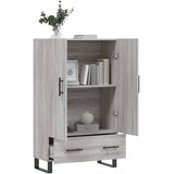  Visoka komoda siva boja hrasta 69,5x31x115 cm konstruirano drvo | shoptok.hr
