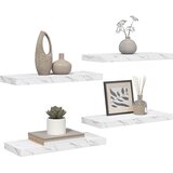  Polica na zidu Zidne 4 pcs Bijeli mramor 60 x 23 x 4 cm | shoptok.hr