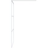 Pregrada za tuš bijela 115 x 195 cm s prozirnim staklom ESG | shoptok.hr