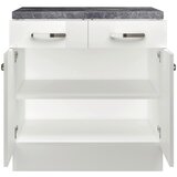 XXXL Kuhinjska Spodnja Omarica Alba, Bela, Š. 80 Cm | Shoptok.si