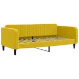  Dnevni krevet na razvlačenje s madracima žuti 100x200 cm baršun | shoptok.hr