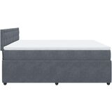  Krevet s oprugama i madracem tamnosivi 200x200 cm baršunasti | shoptok.hr