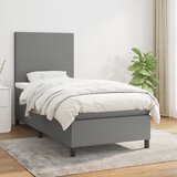  Okvir kreveta s oprugama i madrac tamnosivi 80x200cm od tkanine | shoptok.hr