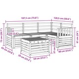  Set vanjskih sofa 5 kom. Prirodna Poliester | shoptok.hr