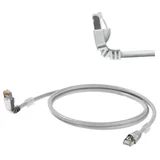 1248280010 RJ45 omrežni kabel\, Patch kabel CAT 6a S/FTP 1.00 m siva UL-certificirano 1 kos, (20419430)