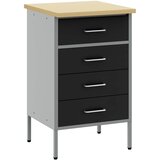  Radni stol Crna i Siva 50 x 55 x 85 cm Inženjerska drva i čelik | shoptok.hr