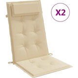 vidaXL Blazine za stole 2 kosa bež oxford tkanina, (20657091) | Shoptok.si