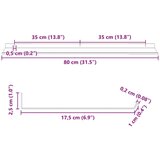  Polica na zidu s policom Zidne 2 pcs Bijelo 80 x 18 x 2 5 cm - Bijelo 80 x 18 cm 2 | shoptok.hr