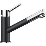Blanco izvlečna visokotlačna enoročna kuhinjska armatura KANO-S, biserno črna/krom 526174 | Shoptok.si