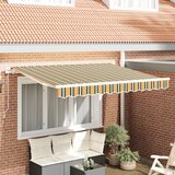 vidaXL Tenda nadomestna tkanina za okvir 3.5x2.5 m Zelena in rumena Cene