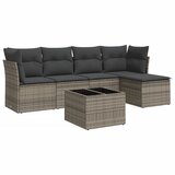 Maison Chic Seti vrtnega pohištva - Vrtna garnitura - Vrtni pohištvo set 6-delna z blazinami siv poli ratan, (21804027) | Shoptok.si