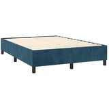 Krevet box spring s madracem LED tamnoplavi 140x190 cm baršun - Tamno plava 140 x 190 cm Gladak dizajn | shoptok.hr