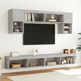 TV ormarići s LED svjetlima 2 kom boja betona 100x30x30 cm | shoptok.hr